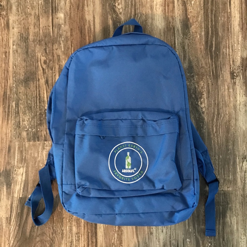 🔵Brand new Absolut Planet Earth’s Favorite Vodka embroidered backpack bookbag